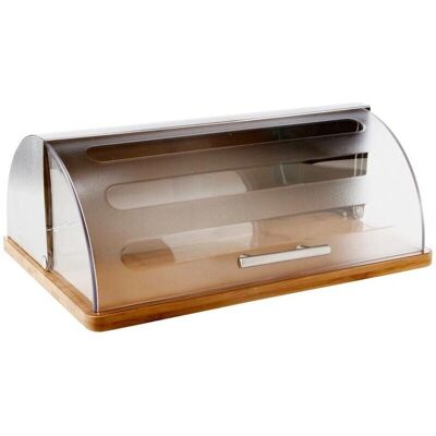 5five Silber Bambus Brotkasten - 39x26,5x15,5 cm Brotlager 5five Silber Bambus Brotkasten - 39x26,5x15,5 cm Brotlager