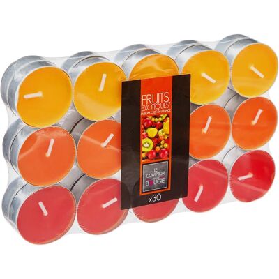 Atmosphera Modello 103155 - Set di 30 candele profumate alla frutta esotica - Candela Atmosphera Modello 103155 - Set di 30 candele profumate alla frutta esotica - Candela