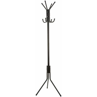 Bigbuy Home Wieszak na płaszcz - 8 Haczyków - Czarny aluminium - 172x48 cm Bigbuy Home Wieszak na płaszcz - 8 Haczyków - Czarny aluminium - 172x48 cm