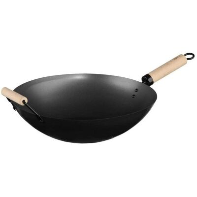 Secret de Gourmet Schwarz Edelstahl Wok - 35 cm - Pfanne Secret de Gourmet Schwarz Edelstahl Wok - 35 cm - Pfanne