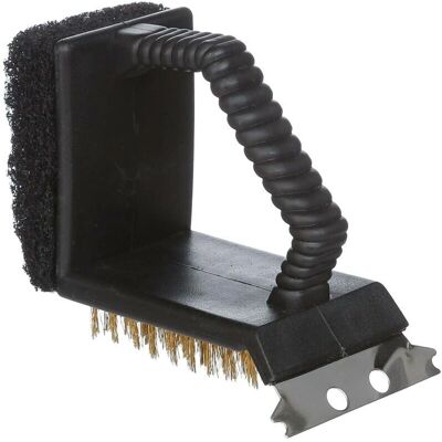Brosse de barbecue Neka en cuivre - Nettoyage 3-en-1 durable - Publicité Brosse de barbecue Neka en cuivre - Nettoyage 3-en-1 durable - Publicité