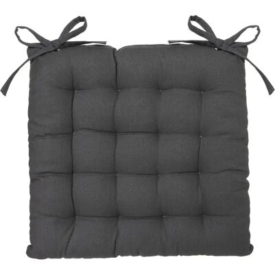 Atmosphera 103851L Sitzkissen - Baumwolle, 38x38 cm, Dunkelgrau Atmosphera 103851L Sitzkissen - Baumwolle, 38x38 cm, Dunkelgrau