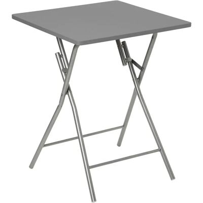 Tavolo pieghevole 60x60 - 2 posti - Grigio - Metallo MDF - 5five Tavolo pieghevole 60x60 - 2 posti - Grigio - Metallo MDF - 5five