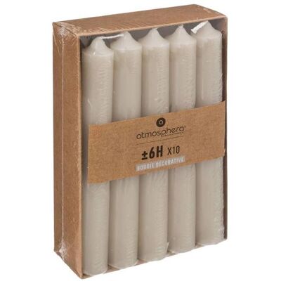 Ensemble de bougies gris Atmosphera - 10 x 45g, 2x16cm - Publicité Ensemble de bougies gris Atmosphera - 10 x 45g, 2x16cm - Publicité