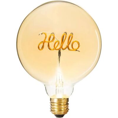 Ampoule LED Ambre 'Hello' Atmosphera - Décoration Rétro - Publicité Ampoule LED Ambre 'Hello' Atmosphera - Décoration Rétro - Publicité