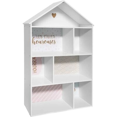 Libreria Casa Rosa e Bianca Atmosphera - Scaffale per Giocattoli Bambini Libreria Casa Rosa e Bianca Atmosphera - Scaffale per Giocattoli Bambini