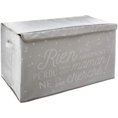 Conteneur en tissu Atmosphera for kids - Gris - 62x36x38cm - Publicité Conteneur en tissu Atmosphera for kids - Gris - 62x36x38cm - Publicité