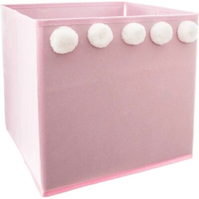 Atmosphera Pink Pastel Storage Box - 29x29x29cm - Child-Friendly Atmosphera Pink Pastel Storage Box - 29x29x29cm - Child-Friendly