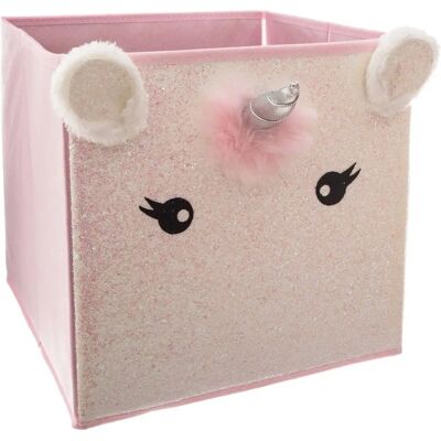 Atmosphera Einhorn Kinder Aufbewahrungsbox - Spielzeug Organizer - Pink - 29x39.5x29cm Atmosphera Einhorn Kinder Aufbewahrungsbox - Spielzeug Organizer - Pink - 29x39.5x29cm
