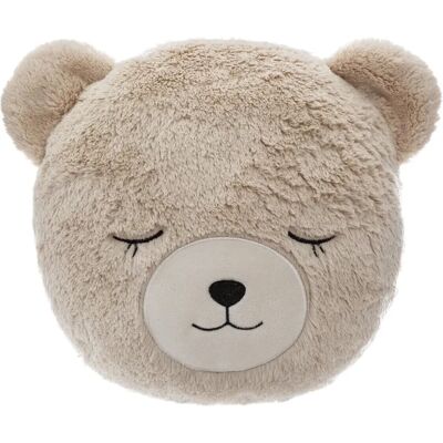 Cuscino Rotondo Beige Orso per Bambini - Decorazione Cuscino Rotondo Beige Orso per Bambini - Decorazione