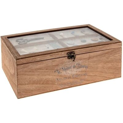 Atmosphera Storage Bianco per Cucito e Filati - Scatola in Legno Boho Atmosphera Storage Bianco per Cucito e Filati - Scatola in Legno Boho