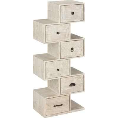 Comò Atmosphera - Legno di Mango - 6 Cassetti - Beige Comò Atmosphera - Legno di Mango - 6 Cassetti - Beige