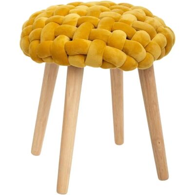 Atmosphera Sgabello Tricot Giallo Senape Atmosphera Sgabello Tricot Giallo Senape