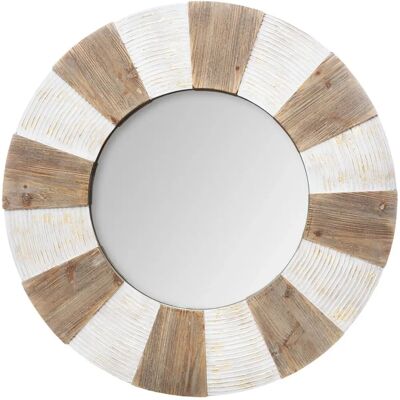 Specchio da Parete Jade di Atmosphera - Rotondo, Legno Naturale, Beige Specchio da Parete Jade di Atmosphera - Rotondo, Legno Naturale, Beige