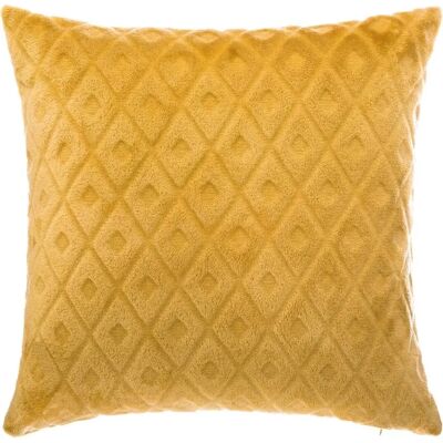 Coussin Atmosphera à motifs losanges jaune moutarde - 40x40 cm - Publicité Coussin Atmosphera à motifs losanges jaune moutarde - 40x40 cm - Publicité