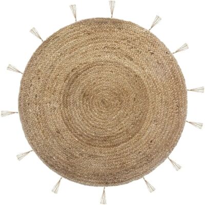 Tapis rond en jute écologique Atmosphera 164014 - Publicité Tapis rond en jute écologique Atmosphera 164014 - Publicité