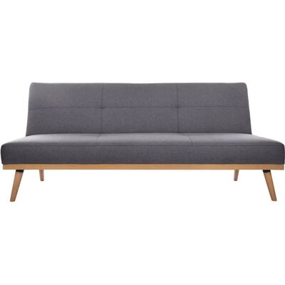 Sofá cama convertible Dohan - 3 plazas - Gris oscuro Sofá cama convertible Dohan - 3 plazas - Gris oscuro