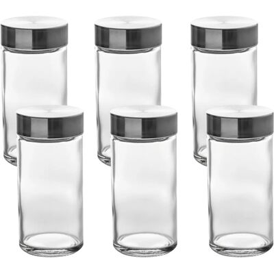 Northix Glas Krydderglas - 6 stk Northix Glas Krydderglas - 6 stk