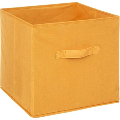 Panier en velours 31x31 cm - Jaune - 5FIVE Panier en velours 31x31 cm - Jaune - 5FIVE