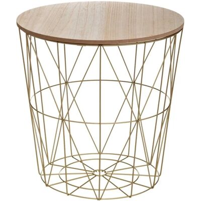 Table basse dorée Atmosphera Kumi - Ø 40cm Table basse dorée Atmosphera Kumi - Ø 40cm