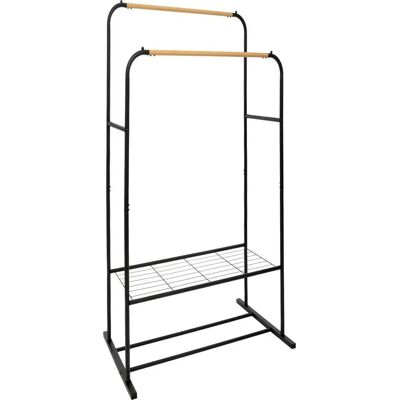 Northix Schwarzer Metall-Kleiderständer - 80x50x150 cm - Garderobenorganizer Northix Schwarzer Metall-Kleiderständer - 80x50x150 cm - Garderobenorganizer