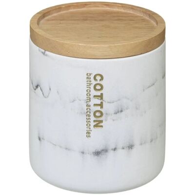 Contenitore rotondo Léa 5five per dischetti di cotone - Organizza bagno - 9,5cm Contenitore rotondo Léa 5five per dischetti di cotone - Organizza bagno - 9,5cm