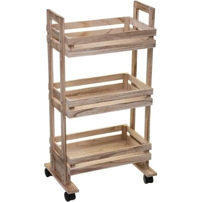 5five Holz-Küchenwagen mit 3 Regalen - Küchenorganizer 5five Holz-Küchenwagen mit 3 Regalen - Küchenorganizer