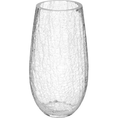 Vase Atmosphera 167321 - Verre craquelé, Forme ovale, Design élégant - Publicité Vase Atmosphera 167321 - Verre craquelé, Forme ovale, Design élégant - Publicité