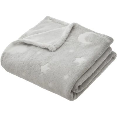 Atmosphera Babydecke - Sternenmond Muster - 150x125cm - Weiche Kuschelige Baby Geschenk Atmosphera Babydecke - Sternenmond Muster - 150x125cm - Weiche Kuschelige Baby Geschenk
