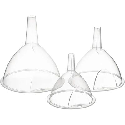 Secret de Gourmet Transparente Kunststofftrichter-Set - 3 Stück Secret de Gourmet Transparente Kunststofftrichter-Set - 3 Stück