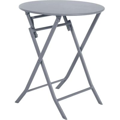 Table de jardin ronde pliante Hespéride Greensboro - Quartz gris - Publicité Table de jardin ronde pliante Hespéride Greensboro - Quartz gris - Publicité