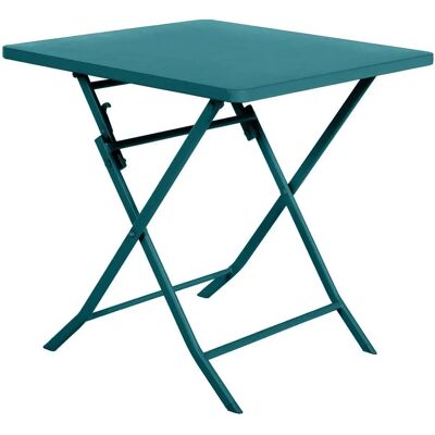 Hespéride - Mesa de Jardín Cuadrada - Pato Azul - Plegable - 70x70x71cm Hespéride - Mesa de Jardín Cuadrada - Pato Azul - Plegable - 70x70x71cm