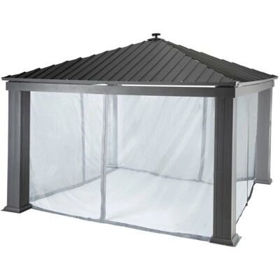 Hesperide Patia Graue Moskitonetz-Vorhänge - 4 Panels - Gartenlaube Zubehör Hesperide Patia Graue Moskitonetz-Vorhänge - 4 Panels - Gartenlaube Zubehör