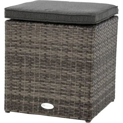 Pouf de jardín Mayari de Hespéride - Gris/Beige/Marrón - Muebles de exterior Pouf de jardín Mayari de Hespéride - Gris/Beige/Marrón - Muebles de exterior