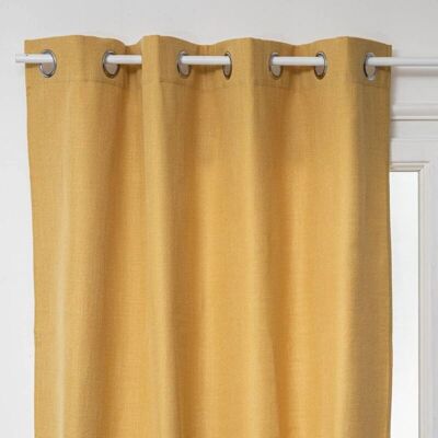 Atmosphera - Cortina "Clem" con ojales - Amarillo mostaza - 140x260cm Atmosphera - Cortina "Clem" con ojales - Amarillo mostaza - 140x260cm