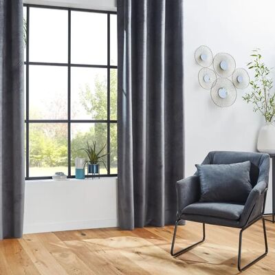 Rideau Velours Gris Atmosphera - 140x260cm - Occultant, Élégant, Moderne - Publicité Rideau Velours Gris Atmosphera - 140x260cm - Occultant, Élégant, Moderne - Publicité