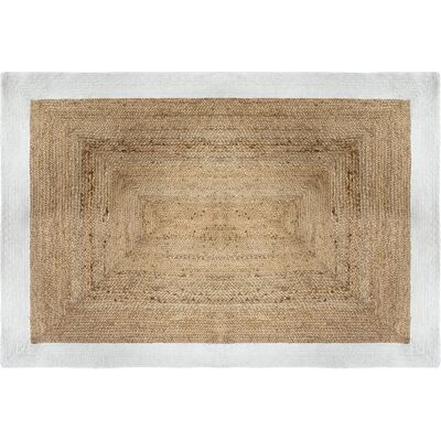 Atmosphera 168857Z milieuvriendelijke juten vloerkleed met witte rand Atmosphera 168857Z milieuvriendelijke juten vloerkleed met witte rand