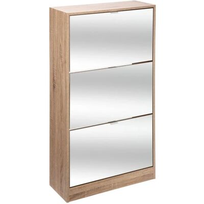 Scarpiere Naturale 5five - 3 Cassetti con Specchio - 59.5x23.3x118 cm Scarpiere Naturale 5five - 3 Cassetti con Specchio - 59.5x23.3x118 cm