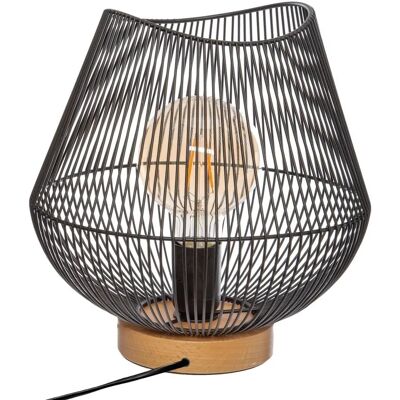 Lampa Biurkowa Atmosphera Jena Czarna Metal - 40W, 28x26cm Lampa Biurkowa Atmosphera Jena Czarna Metal - 40W, 28x26cm