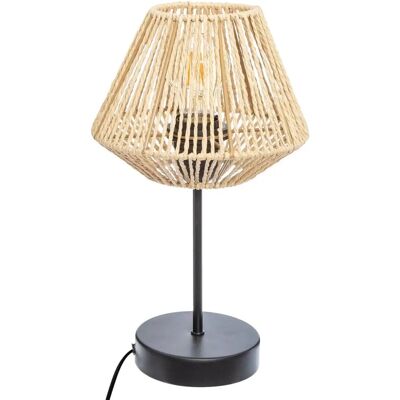 Lampa Stołowa Jily z Naturalnego Liny - 34cm - Lampa Stołowa Lampa Stołowa Jily z Naturalnego Liny - 34cm - Lampa Stołowa
