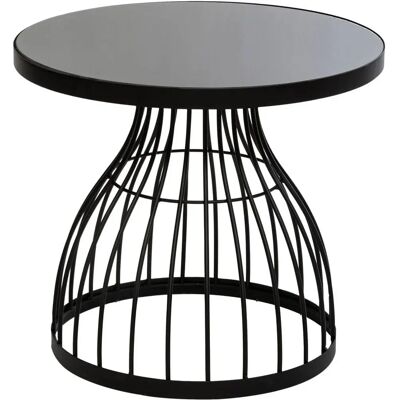 Tavolino 'Kushi' in metallo e vetro Atmosphera - 55cm Tavolino 'Kushi' in metallo e vetro Atmosphera - 55cm