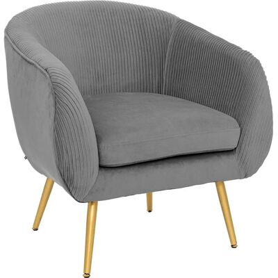 Silla en Terciopelo Gris de Atmosphera Silla en Terciopelo Gris de Atmosphera