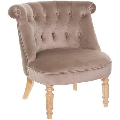 Sillón Velours Gris Topo - Atmosphera Sillón Velours Gris Topo - Atmosphera