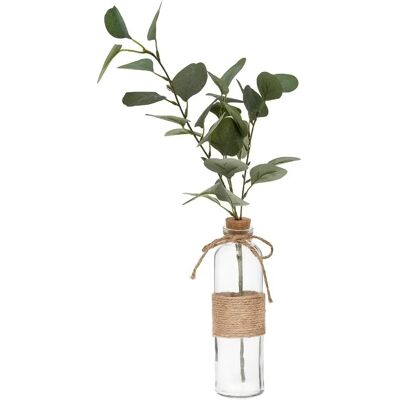 Eucalyptus artificiel Atmosphera en bouteille en verre - 45cm - Publicité Eucalyptus artificiel Atmosphera en bouteille en verre - 45cm - Publicité
