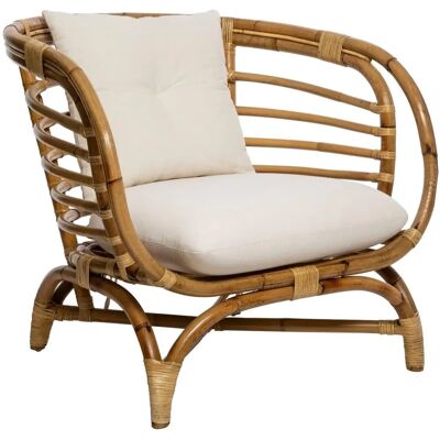 Sillón de Ratán Beige Atmosphera - Natural y de Moda Sillón de Ratán Beige Atmosphera - Natural y de Moda