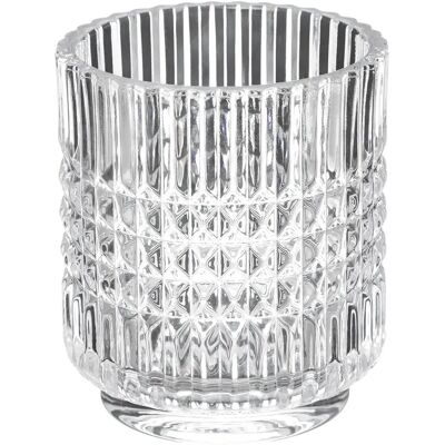 Marca 5five Vetro Precious - Barattolo decorativo per dischetti di cotone Marca 5five Vetro Precious - Barattolo decorativo per dischetti di cotone