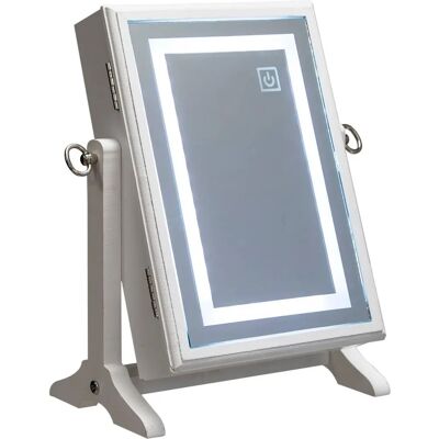 Armoire à bijoux LED blanche Atmosphera - Rangement compact - Publicité Armoire à bijoux LED blanche Atmosphera - Rangement compact - Publicité