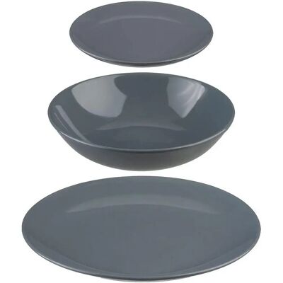 Secret de Gourmet Graues Keramik 18 Stück Geschirrset Secret de Gourmet Graues Keramik 18 Stück Geschirrset