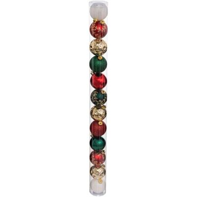 Fééric Lights And Christmas - Ensemble de 12 Ornements en Plastique D6cm - Multicolore - Décorations de Noël - Publicité Fééric Lights And Christmas - Ensemble de 12 Ornements en Plastique D6cm - Multicolore - Décorations de Noël - Publicité