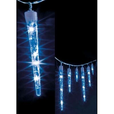 Fééric Lights and Christmas - Łańcuch świątecznych sopli 10 szt. - 63 LED - Niebieski Fééric Lights and Christmas - Łańcuch świątecznych sopli 10 szt. - 63 LED - Niebieski